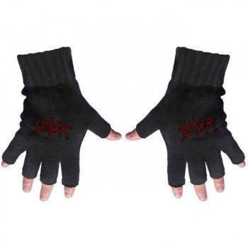 Slayer Black Logo Scratch Fingerless Gloves (Adult, Unisex)