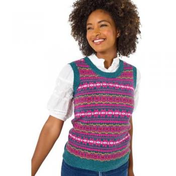 Gilet Vert en Tricot Fairisle Joe Browns