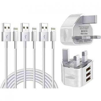 QuickCharge iPhone Plug Bundle – 2-Pack, 3 Ports each