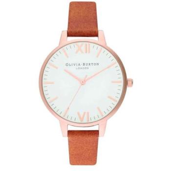 Olivia Burton Reloj Mujer 34 mm, correa marrón y elegante