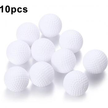 10 Pcs Durable White Golf Balls Soft Texture for Training