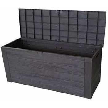 Coffre de rangement en plastique effet bois 120 x 45 x 57 cm