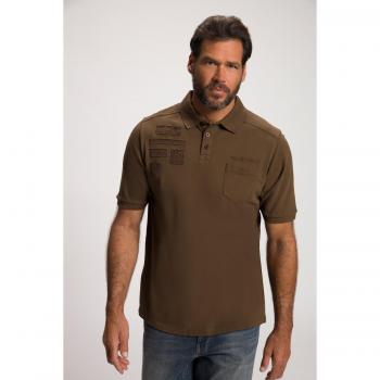 Polo uomo 6XL tintura in capo marrone JP1880
