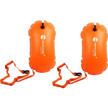 2Pcs Bright Orange Swim Buoy for Water Sports