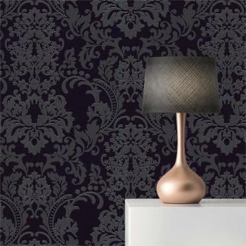 Nouveau Noir Baroque, Papier Peint à Ornements – Nicolo