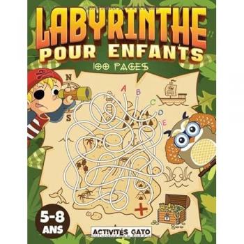 Labyrinthe enfant 5-8 ans: 100 Labyrinthes pour enfants, labyrinthe livre de puzzles pour les enfants, livre de jeux labyrinthes 5 ans 6 ans 7 ans 8 ... Jeu labyrinthe junior. Livre d'aventure