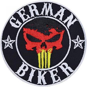 German Biker Skull Embroidered Body Sock Accessory – 90×90