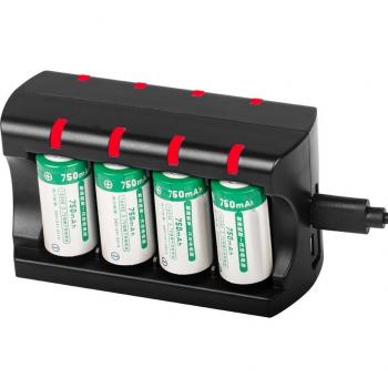 USB 8-Slot Ladegerät für CR123A Batterien 5V 300mAh