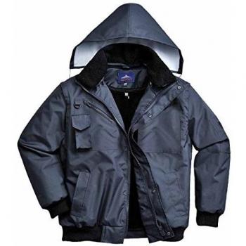 Oxford Weave 300D 4-in-1 Waterproof Bomber Jacket with Fleece Lining