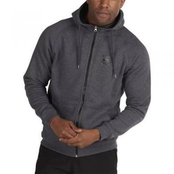 Men’s Dark Grey Raging Bull Hoodie with Logo and Full Zip