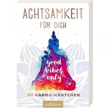 Achtsamkeit für dich: 50 Karma-Kärtchen | Schön gestaltete Achtsamkeitskarten in Geschenkbox zur Stressbewältigung im Alltag, Spielkartenformat