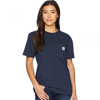 Carhartt Damen‑T-Shirt „Loose Fit Heavyweight“ – blauer S/S‑Stoff, M