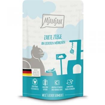 MjAMjAM Geiten Quetschie 12x125g nat kattenvoer