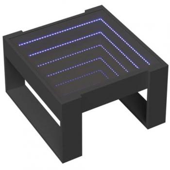 Infinity LED Black Coffee Table 50x53x30 cm