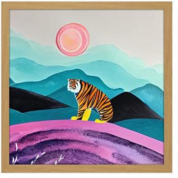 Moonlit Bengal Hunt – 16x16” Artistic Picture