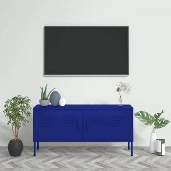 Mobile TV Blu Marino 105x35x50 cm in Acciaio – Casa Elegante