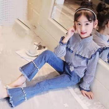 Pantalon Long Fille Bambin Jeans Doux 100‑150 cm