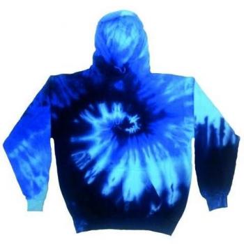 Hoodie Unisexe Tie Dye Rainbow Noir