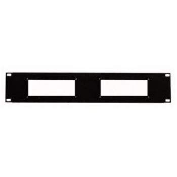 Showgear 19‑Zoll Blende 2HE – 2×Harting 16‑Pol Ausschnitt