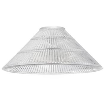 Modern Ridged Glass Cone Pendant – Easy Fit Shade