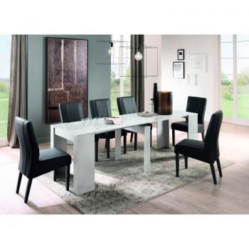 Mesa Consola Blanca Extensible Dmora