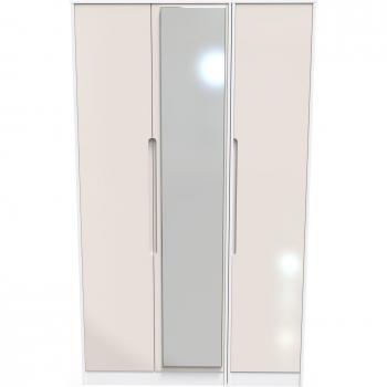 Ready Assembled Tall Triple Mirrored Wardrobe