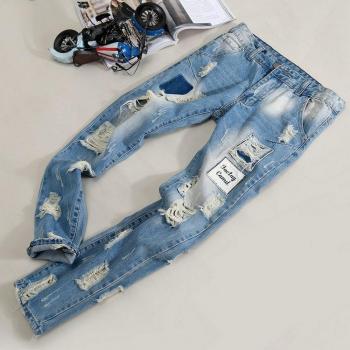Pantalon en détresse pour hommes tendance