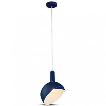 Porta della lampada a sospensione in plastica E14 con diapositiva in alluminio blu blu