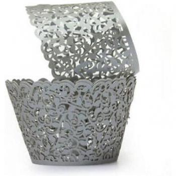 Elegant Lace Filigree Cupcake Wrappers