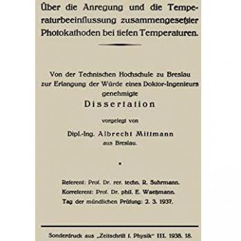 Über die Anregung und die Temperaturbeeinflussung zusammengesetzter Photokathoden bei tiefen Temperaturen