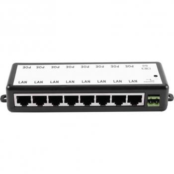 Distribuidor Poe 8 Puertos para Cámaras de Seguridad