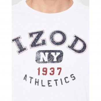 Izod Herren Block Logo Grafik T-Shirt, Weiß (Helles Weiß 116), Herstellergröße: XX-Large