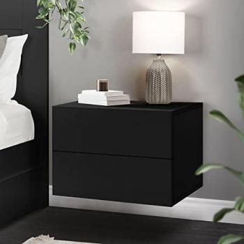 Schwarzer Hängender Nachttisch ML‑Design –