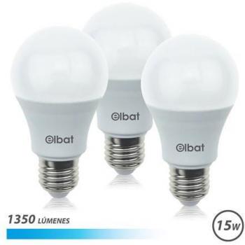 Pacote 3 Lâmpadas 15W E27 1350lm Luz Fria 6500K