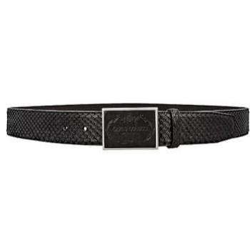 Men’s 90 CM Black Exoticsnake Leather Belt – Carlo Colucci