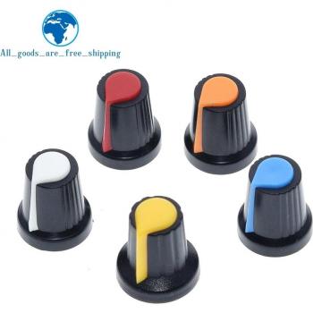 Capuchons de potentiomètre WH148, 25 pièces, plastique, 6mm, couleurs assorties