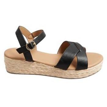 Chaussures à talons en croix Yours Curve Noir, EU 38, largeur extra large