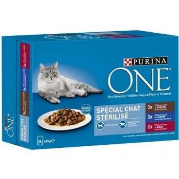 Mixpaket PURINA ONE Sterilized Katze 8 x 85 g
