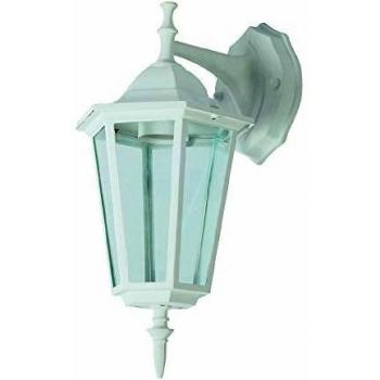 V-Tac VT-750 Portalampada LED Forma Lanterna Colore Bianco in Alluminio e Vetro IP44 E27