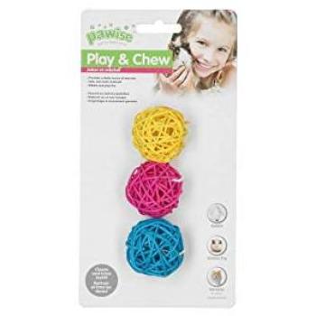 Kleintier‑Stallkomplett: Pawise LW Nibblers Willow Chews Balls – Glockenfrei