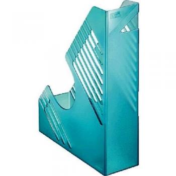 Zeitschriftenbox,DIN A4+,blau ,transparent,Fassungsvermoegen :80mm