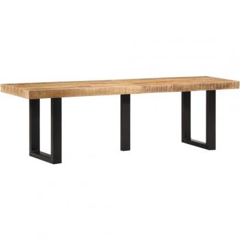 Banc en manguier massif avec structure en acier