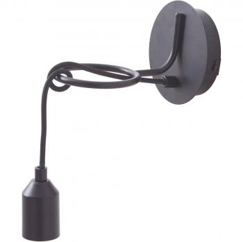 Pared Lindby Elira: Aplique Negro 10 cm con E27