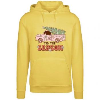 F4NT4STIC Damen‑Pullover „Tis The Season“ – Relaxed Fit, Langarm, Taxi‑Gelb