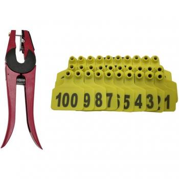 Green Cow Ear Tags with Applicator
