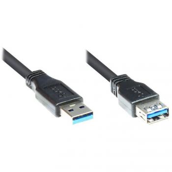 Good Connections USB 3.0 Verlängerungskabel 0,5m Stecker A auf Buchse A schwarz