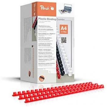 Peach Rot 200er Pack – A4 Binderrücken – 4 mm Kunststoff – Modell PB404‑03