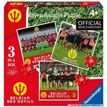 Coffret 3 puzzles Les Diables Rouges