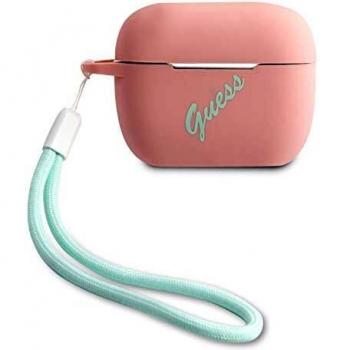 Guess Retro Silicone Cover Case per AirPods Pro Pink Green