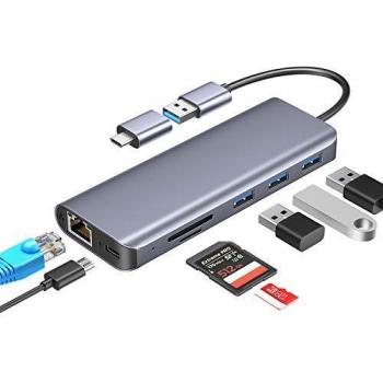 Hub USB 3.0 Dock Type C avec Réseau Gigabit Ethernet RJ45